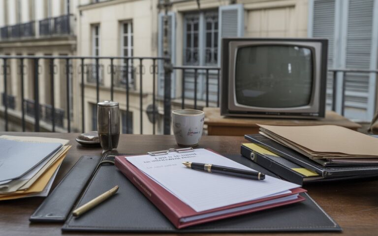 Bureau d'enquêteur, dossiers, stylo et café