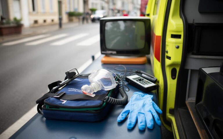 Kit de secours, masque à oxygène et radio