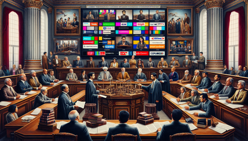 Graphique comparatif des régulations de l'IPTV avec drapeaux, lois et exigences légales dans différents pays sur le thème de la législation IPTV.