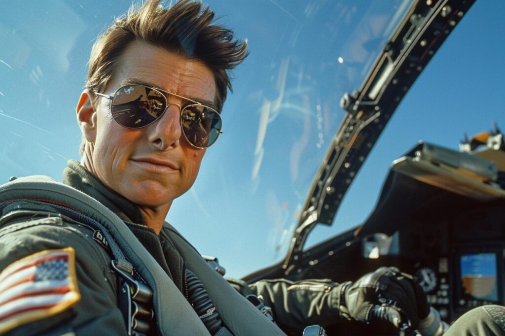 Est-ce que Tom Cruise pilote dans top gun ?