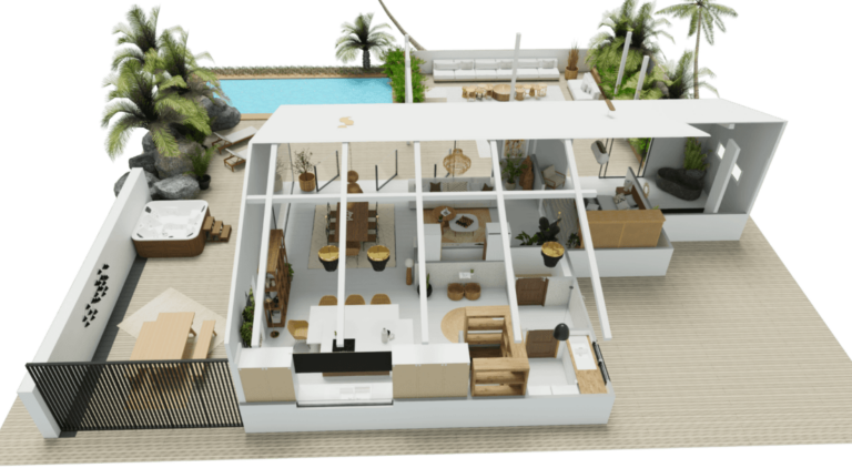 Comment créer le plan 3D parfait d&rsquo;une maison à 3 chambres ?