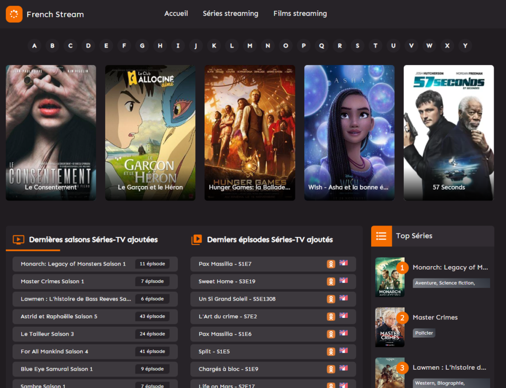 Nouvelle adresse de French Stream en 2024 pour accéder aux films et séries en streaming