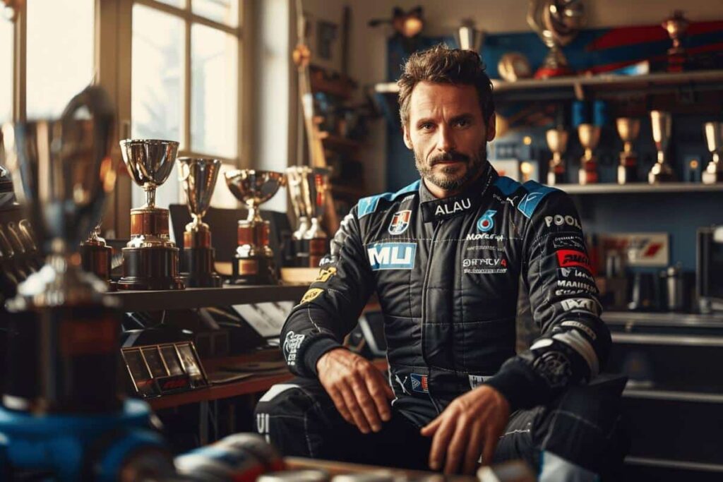 Portrait d'Alain Prost en 2024 illustrant sa fortune et son prestige dans l'automobile