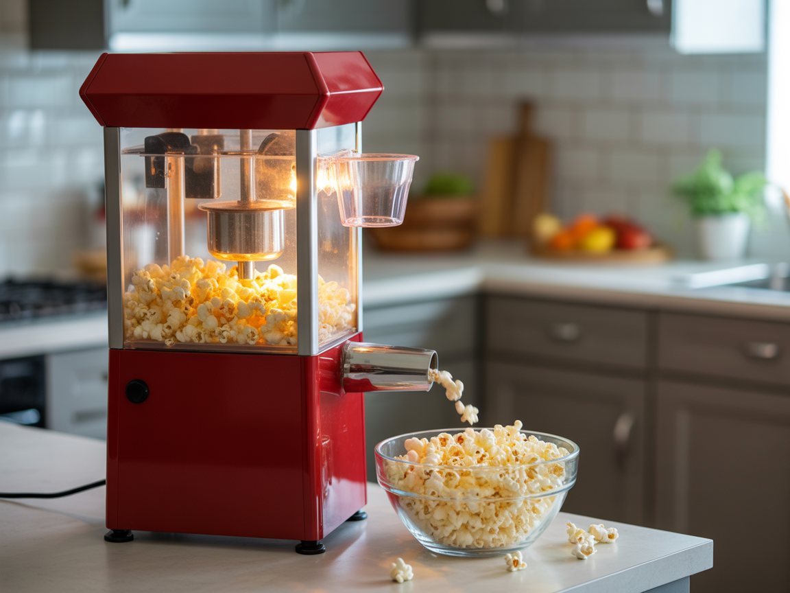 Une machine à popcorn sur un plan de travail